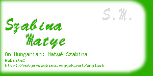 szabina matye business card